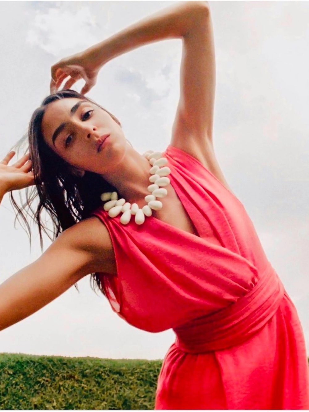 ZARA Sleeveless Wide-Leg Jumpsuit in Rose Pink S